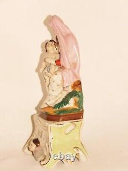 01K18 RARE ANCIENNE STATUE VIERGE A L'ENFANT PORCELAINE DE VIEUX PARIS FIN XIXe