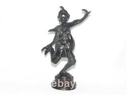 09J15 PETITE ANCIENNE STATUE SCULPTURE EN BRONZE DEESSE INDOCHINE FIN XIXe