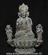 10.4 Sculpture De La Statue De Guanyin De L'ancien Garçon De Bouddha De Cuivre