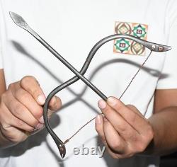 10 Ancien ciel chinois arme en fer arc et flèche arbalette sculpture statue