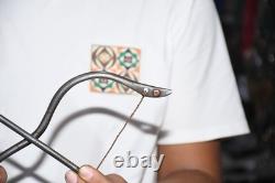 10 Ancien ciel chinois arme en fer arc et flèche arbalette sculpture statue