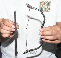 10 Ancien ciel chinois arme en fer arc et flèche arbalette sculpture statue