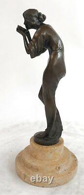 10 Bronze Laiton Ancien Rome Impériale Femme Eau Sculpture Statue Cadeau Décor