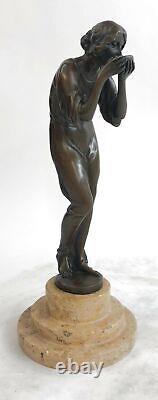 10 Bronze Laiton Ancien Rome Impériale Femme Eau Sculpture Statue Cadeau Décor