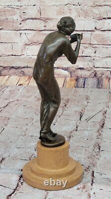 10 Bronze Laiton Ancien Rome Impériale Femme Eau Sculpture Statue Cadeau Décor