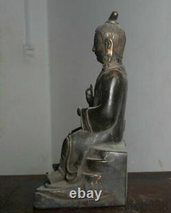 10 Chine ancienne Bronze Taoïsme Dieu Immortel fonctionnaire Statue Sculpture