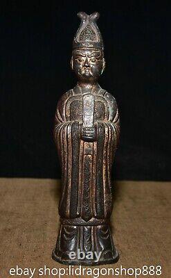 10 ancienne sculpture statue officielle de dynastie chinoise bronze