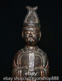 10 ancienne sculpture statue officielle de dynastie chinoise bronze