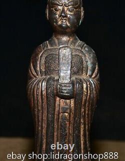 10 ancienne sculpture statue officielle de dynastie chinoise bronze