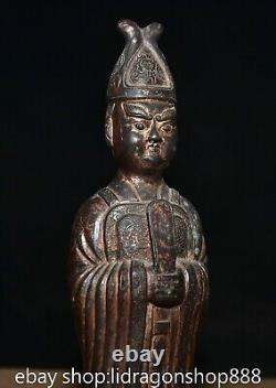 10 ancienne sculpture statue officielle de dynastie chinoise bronze