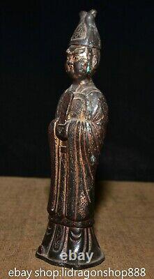 10 ancienne sculpture statue officielle de dynastie chinoise bronze