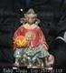 11.4'' Ancien Chinois Shiwan Porcelaine P&ecirc;che Singe Personne Statue Sculpture