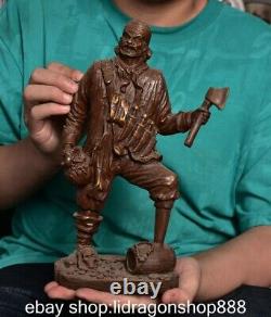 11.6 Chine ancienne dynastie de cuivre pur pirate caribéen statue sculpture