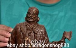 11.6 Chine ancienne dynastie de cuivre pur pirate caribéen statue sculpture