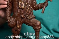 11.6 Chine ancienne dynastie de cuivre pur pirate caribéen statue sculpture