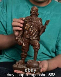11.6 Chine ancienne dynastie de cuivre pur pirate caribéen statue sculpture