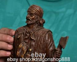 11.6 Chine ancienne dynastie de cuivre pur pirate caribéen statue sculpture