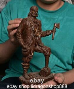 11.6 Chine ancienne dynastie de cuivre pur pirate caribéen statue sculpture