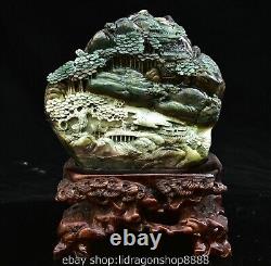 11.6 ancienne statue de la maison de l'arbre de sculpture en jade naturelle de