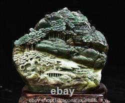 11.6 ancienne statue de la maison de l'arbre de sculpture en jade naturelle de