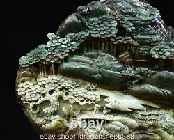 11.6 ancienne statue de la maison de l'arbre de sculpture en jade naturelle de