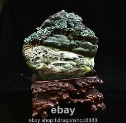 11.6 ancienne statue de la maison de l'arbre de sculpture en jade naturelle de