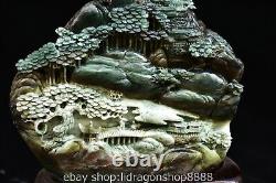 11.6 ancienne statue de la maison de l'arbre de sculpture en jade naturelle de