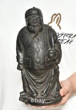 11.6 rare Chine ancienne sculpture en bois la statue du propriétaire du peuple