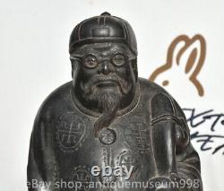 11.6 rare Chine ancienne sculpture en bois la statue du propriétaire du peuple