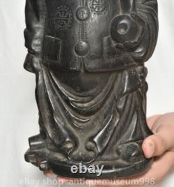 11.6 rare Chine ancienne sculpture en bois la statue du propriétaire du peuple