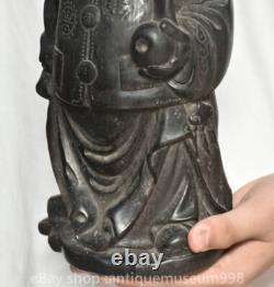 11.6 rare Chine ancienne sculpture en bois la statue du propriétaire du peuple