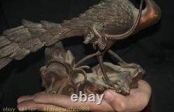 11 ancien feng shui peacock les paons bird fleur bronze statue de sculpture