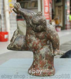 12 Bronze Chinois Ancien Statue Japonaise Sumo RIKISHI Sculpture