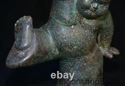 12 Chine ancienne étagère en bronze Japon Sumo nihomi statue sculpture