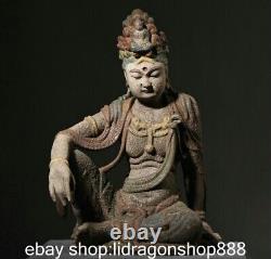 14.4 ancienne sculpture en bois bouddhiste chinoise Guanyin Guanyin Statue