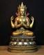 14 Ancien Bouddhisme Chinois Bronze Quatre Bras Guanyin Statue