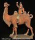 16.4 Chine Ancienne Tang Tricolore Tao Dynastie Hu Chameau Statue Sculpture