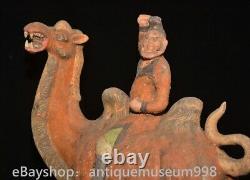 16.4 Chine ancienne Tang tricolore Tao dynastie Hu chameau statue sculpture