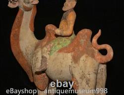 16.4 Chine ancienne Tang tricolore Tao dynastie Hu chameau statue sculpture