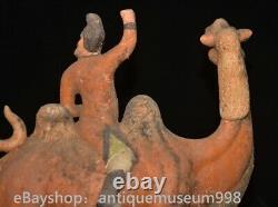 16.4 Chine ancienne Tang tricolore Tao dynastie Hu chameau statue sculpture
