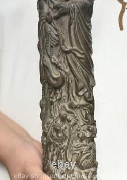 16 statue de Guanyin bouddhiste ancienne sculpture en bois rare en Chine