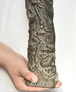 16 statue de Guanyin bouddhiste ancienne sculpture en bois rare en Chine
