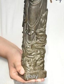 16 statue de Guanyin bouddhiste ancienne sculpture en bois rare en Chine