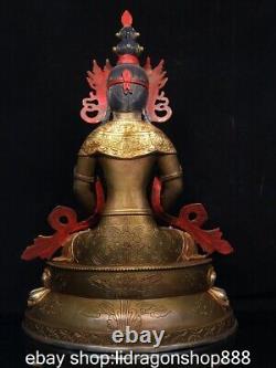 18.4 ancienne statue bouddhiste chinoise en cuivre doré sans mesure de sushi