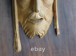 1936 ancien tableau TETE visage JESUS CHRIST PLATRE HANAK FR sculpture HANA KFR