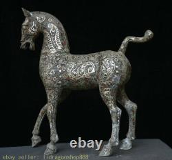 21 ancienne dynastie bronze statue de cheval de guerre de sculpture d'animaux