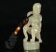2.3'' Ancienne Dynastie Hetian Jade Beaut&eacute; Personnes Statue Sculpture