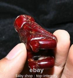 2.3'' Ancienne dynastie Hetian Jade Peuples Personne Statue humaine Sculpture