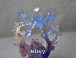 2.8 Chine ancienne fleur verte sculpture fleur Feng Shui II Longhua statue