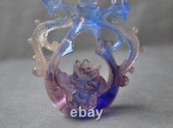 2.8 Chine ancienne fleur verte sculpture fleur Feng Shui II Longhua statue